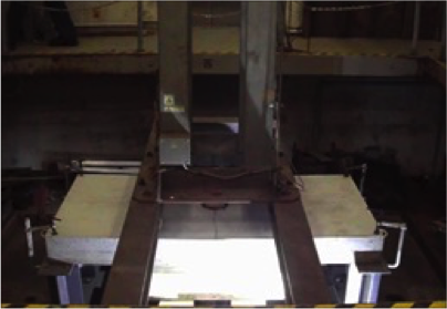 Photograph of the large-scale falling weight-type testing device3