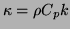 $\kappa=\rho C_p k$